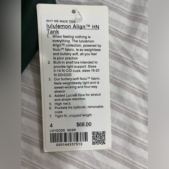 NWT lululemon align tank top - Picture 3 of 3